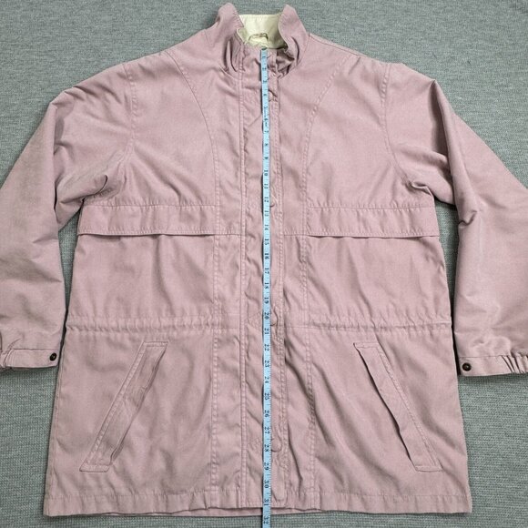 Cabelas Womens Lavender Windbreaker Jacket Vented Back High Neck Snap Zip XL Reg - Picture 15 of 16